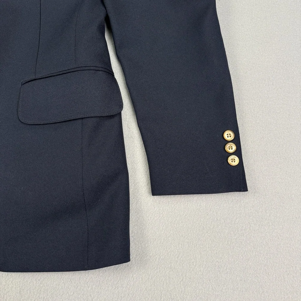 Vintage Panatela Levis Blazer Mens 40L Navy Blue Sport Coat Jacket 2 Button USA
